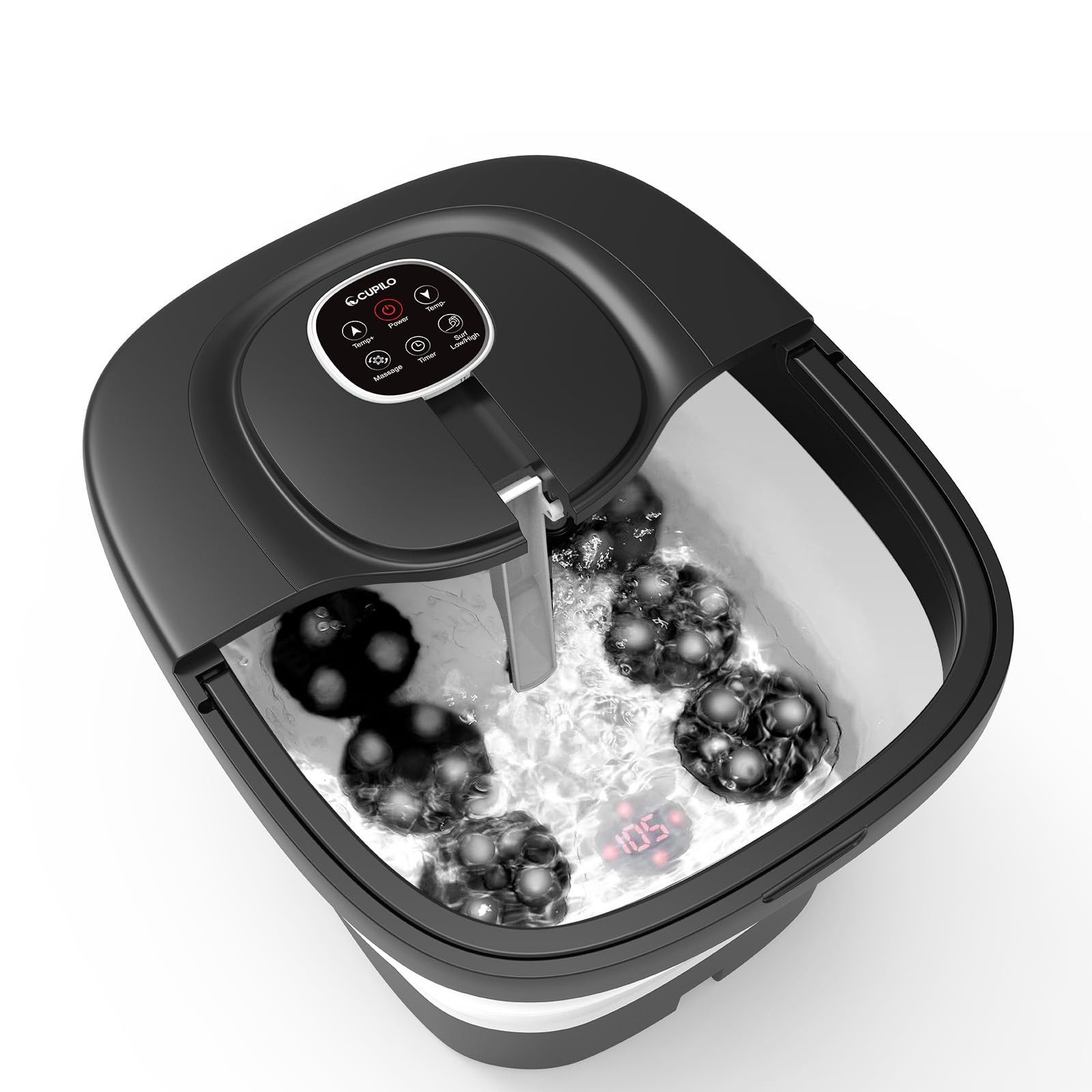 Foot Spa Bath Massager, Upgraded Foot Bath with Circulation Heat, Motorized S...