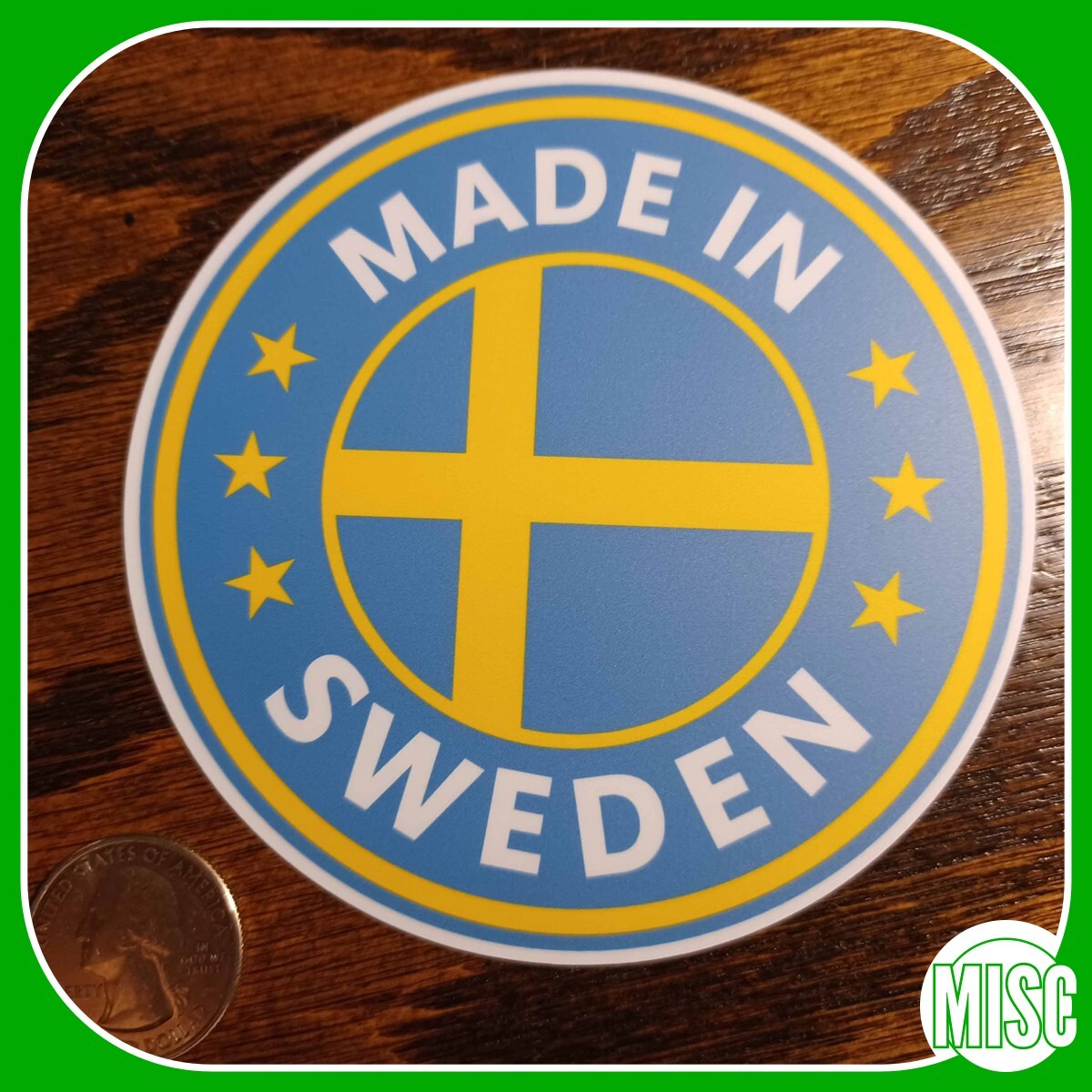 (Volvo) MADE IN SWEDEN matte finish die-cut vinyl sticker