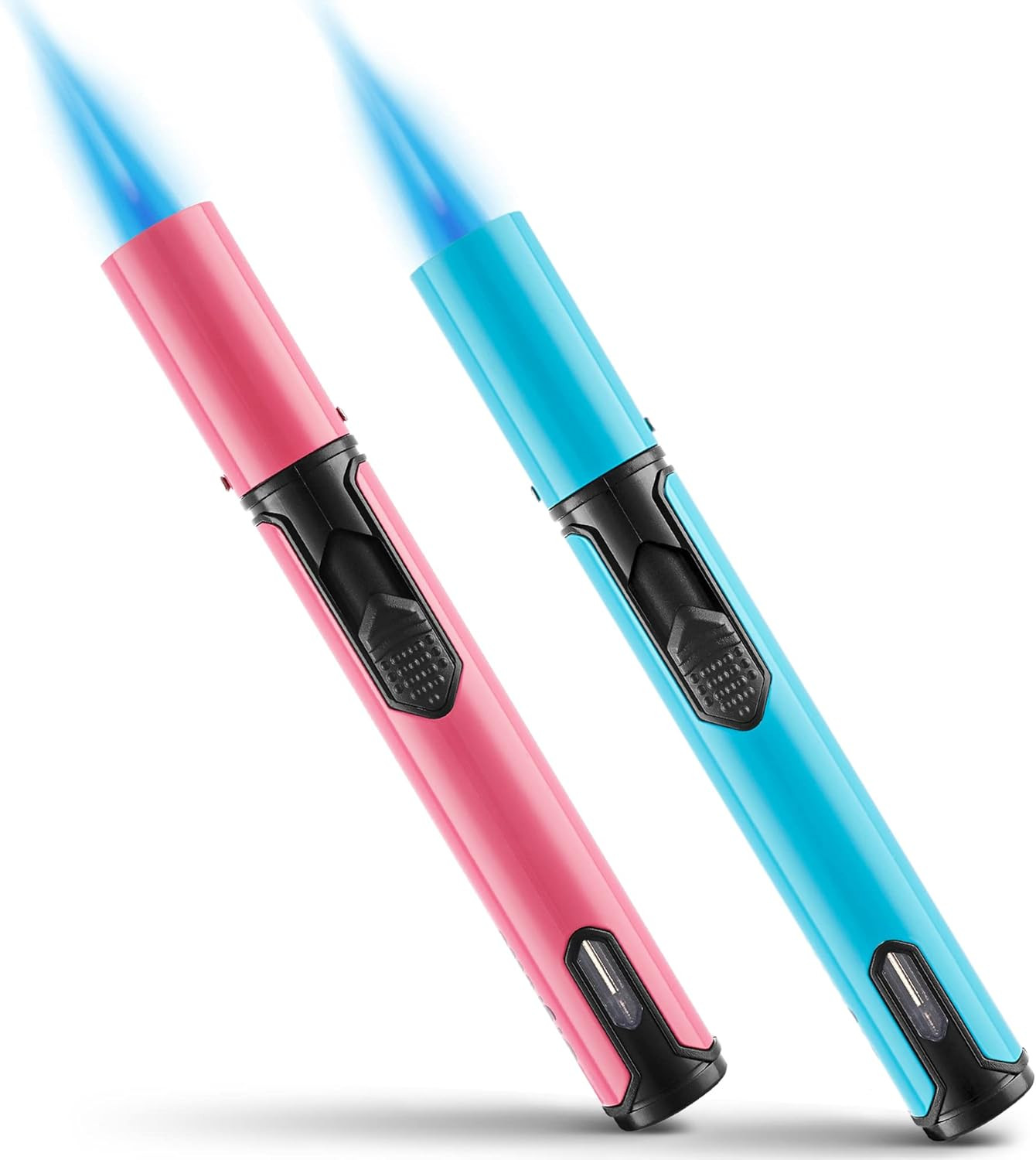 Spring Colors 2 Pack Butane Torch Lighter 6-Inch Jet Flame Butane Lighter Refil