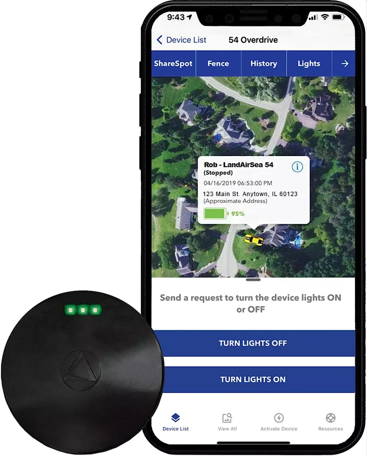 54 GPS Tracker Waterproof Magnet Mount Full Global Coverage 4G LTE Real Time
