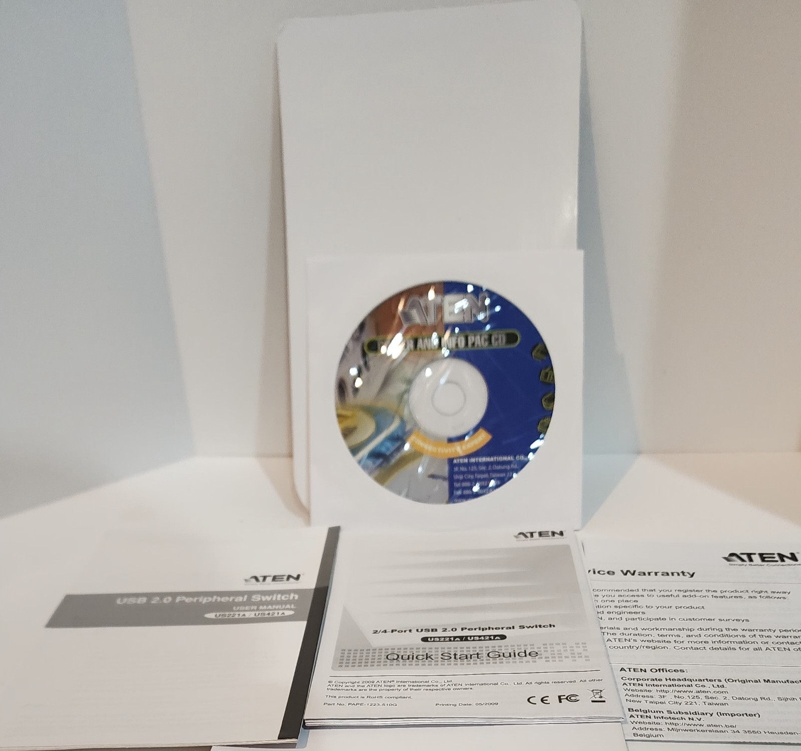 Item # US221A - L-COM - ATEN 2 Port USB 2.0 Peripheral Switch