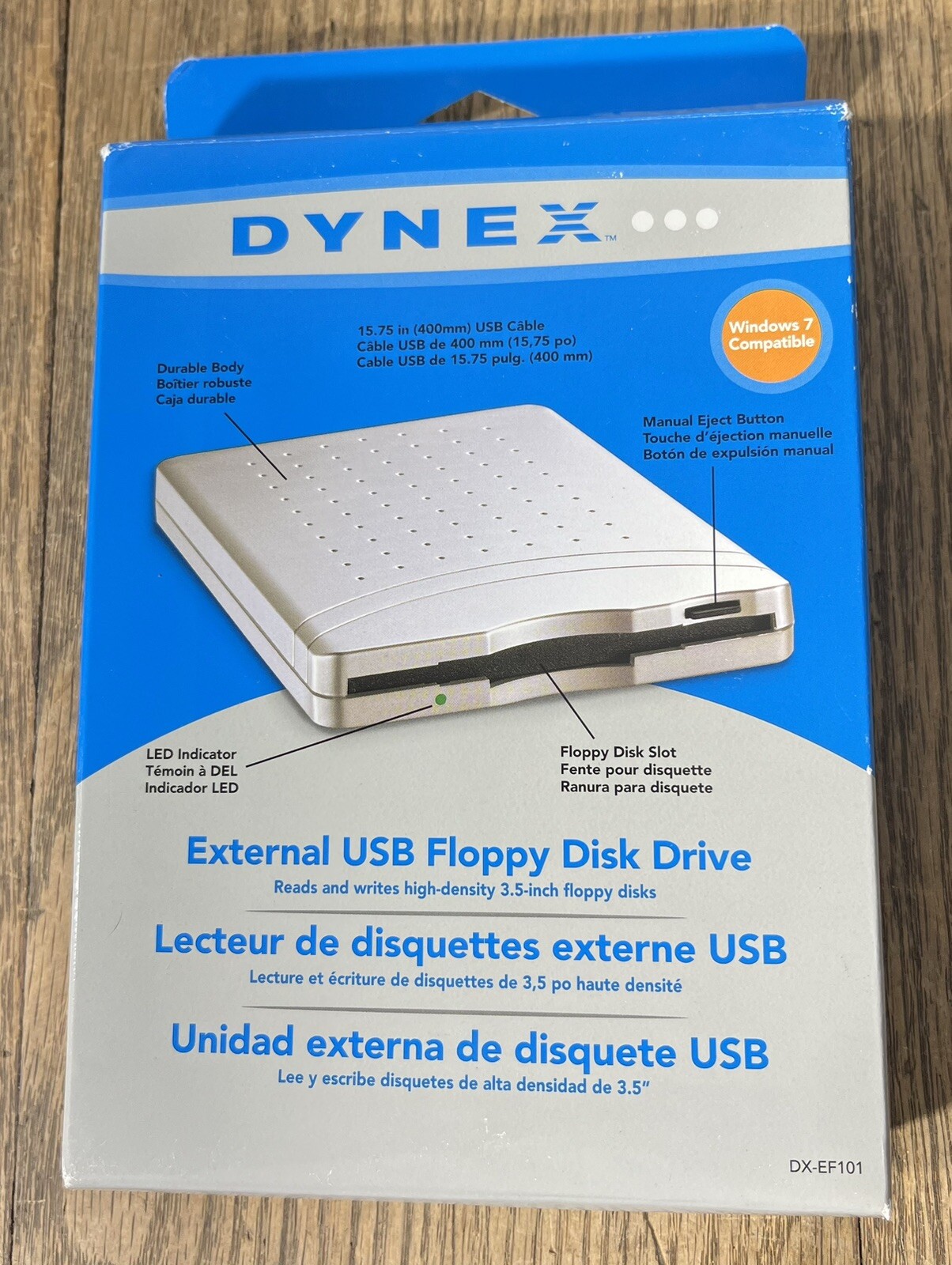 Dynex (DX-EF101) 3.5" External USB Floppy Disk Drive NEW MAC WINDOWS COMPUTER