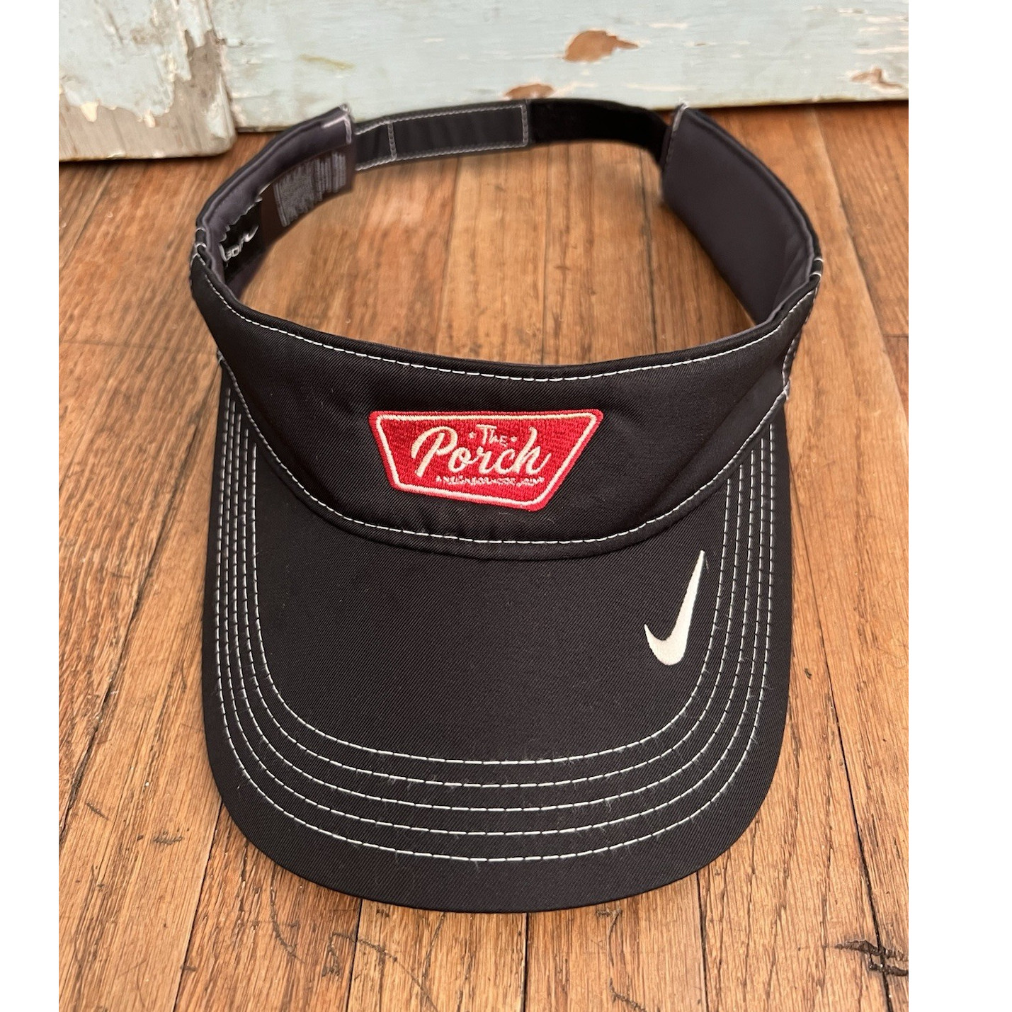Nike Golf Black Adjustable Polyester Visor Embroidered Logo 429466-010