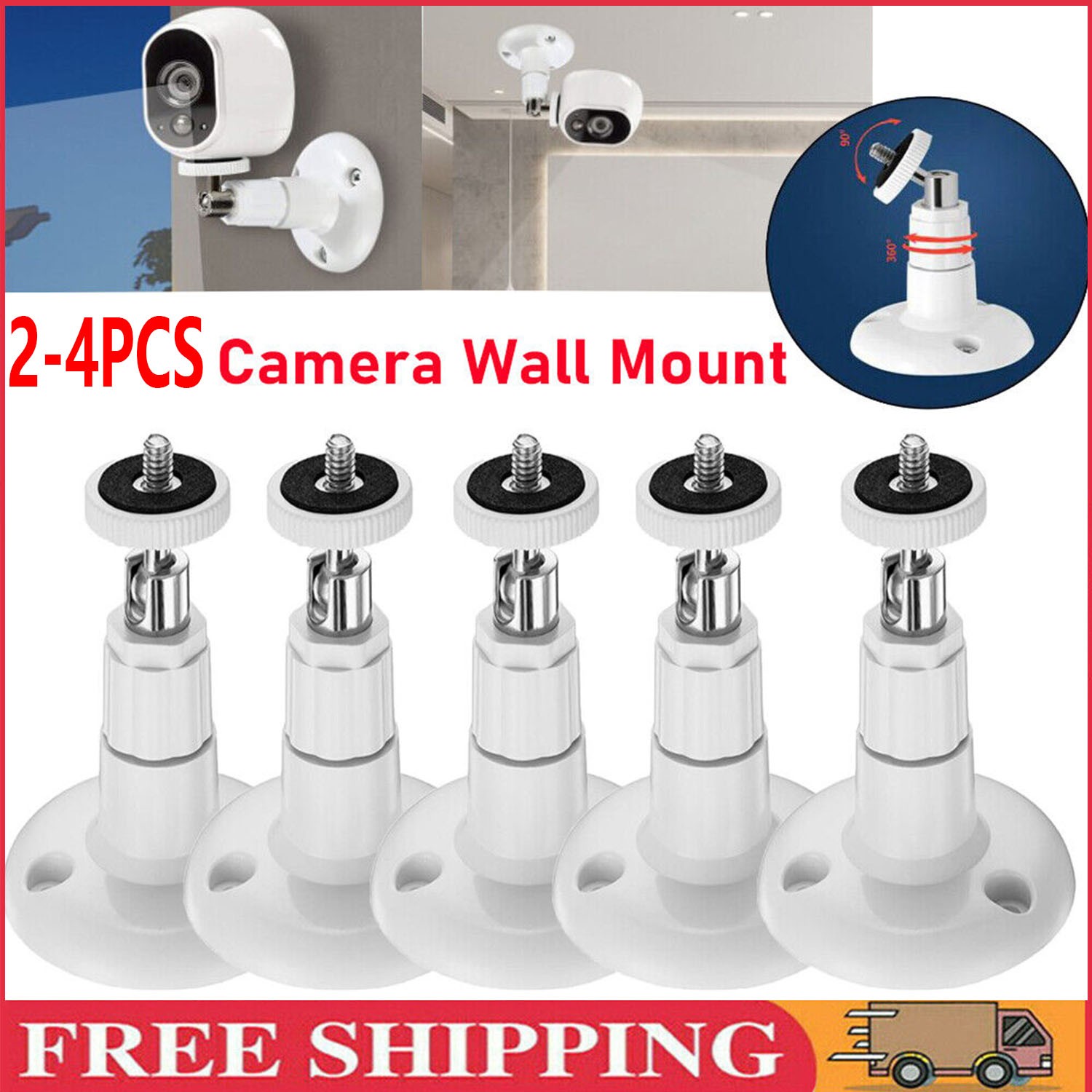 2/4pcs Adjustable Security Wall Mount Holder for Arlo Camera Outdoor/Indoor Cam