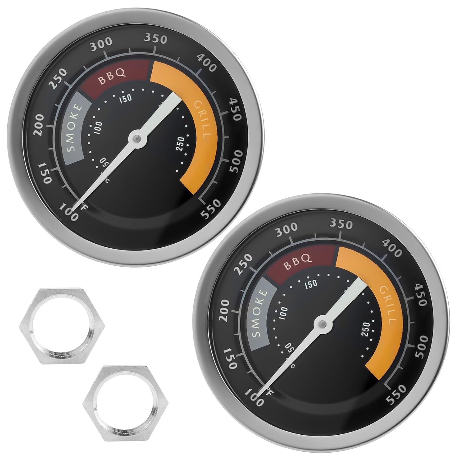 3695528R06 Grill Thermometer,Glowing Analog Stainless Steel Temp Gauge Fit for O