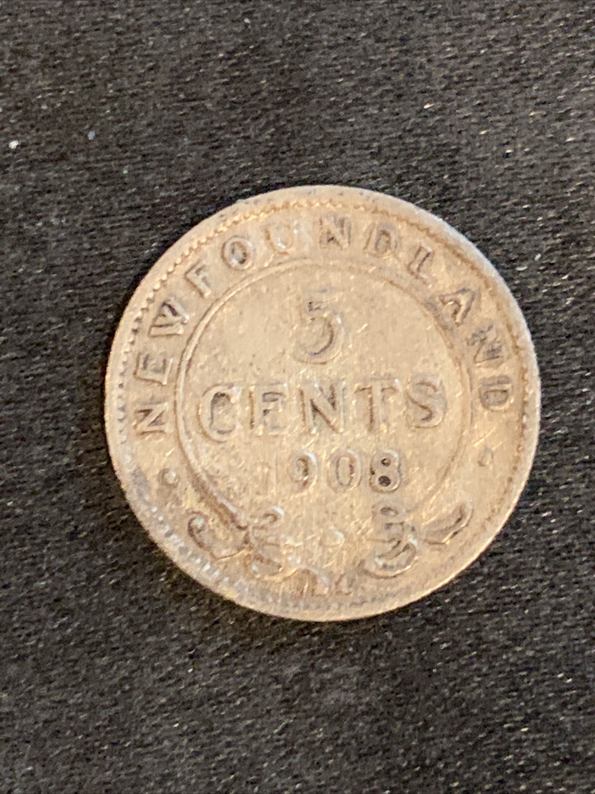 1908 Newfoundland 5 Cents