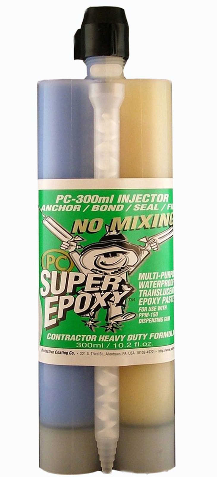 PC Products - 3005 Pc-Super Epoxy Adhesive Paste, Two-Part 300Ml Cartridge, Tran