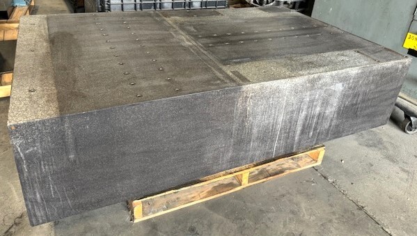 48" x 79" Granite Surface Plate, 18" Thick, Drilled & Tapped