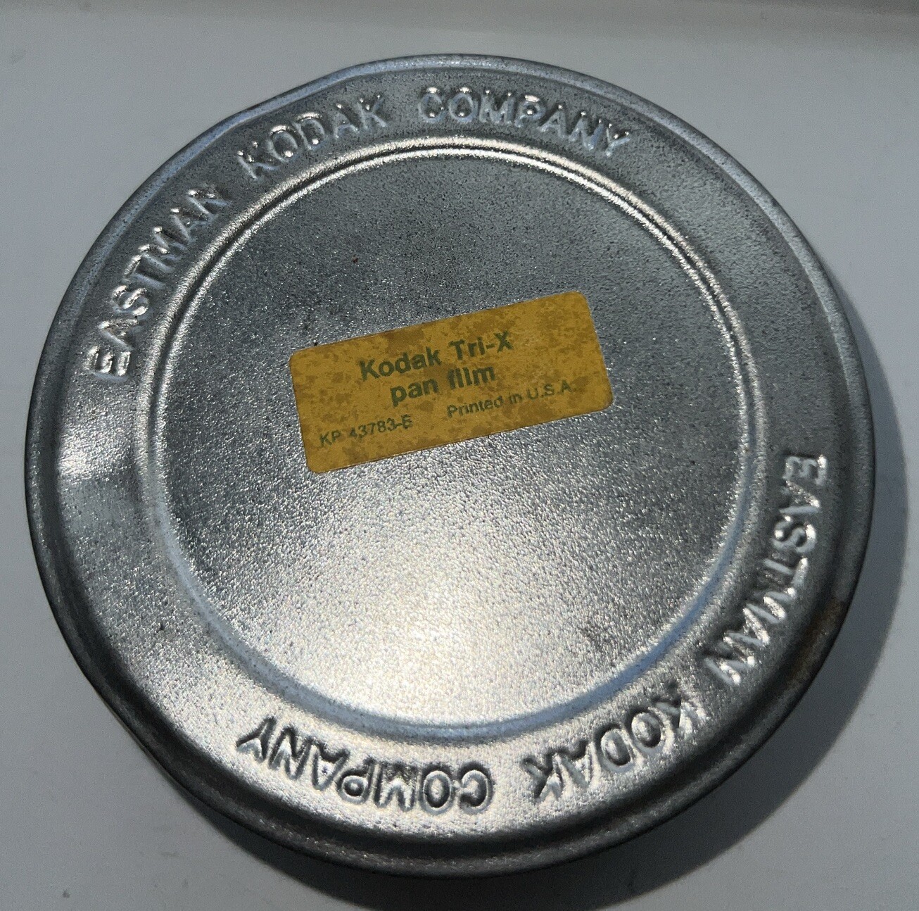 Vintage Eastman Kodak Tri-X Pan Film Tin Film Canister Round Metal Advertising
