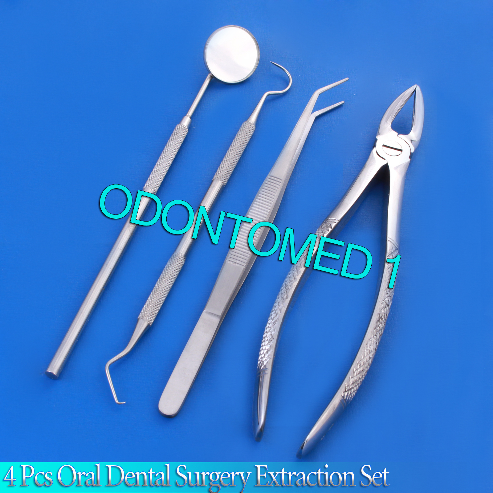 SET OF 4 PCS ORAL DENTAL SURGERY EXTRACTION KIT WITH EXTRACTING FORCEPS #30