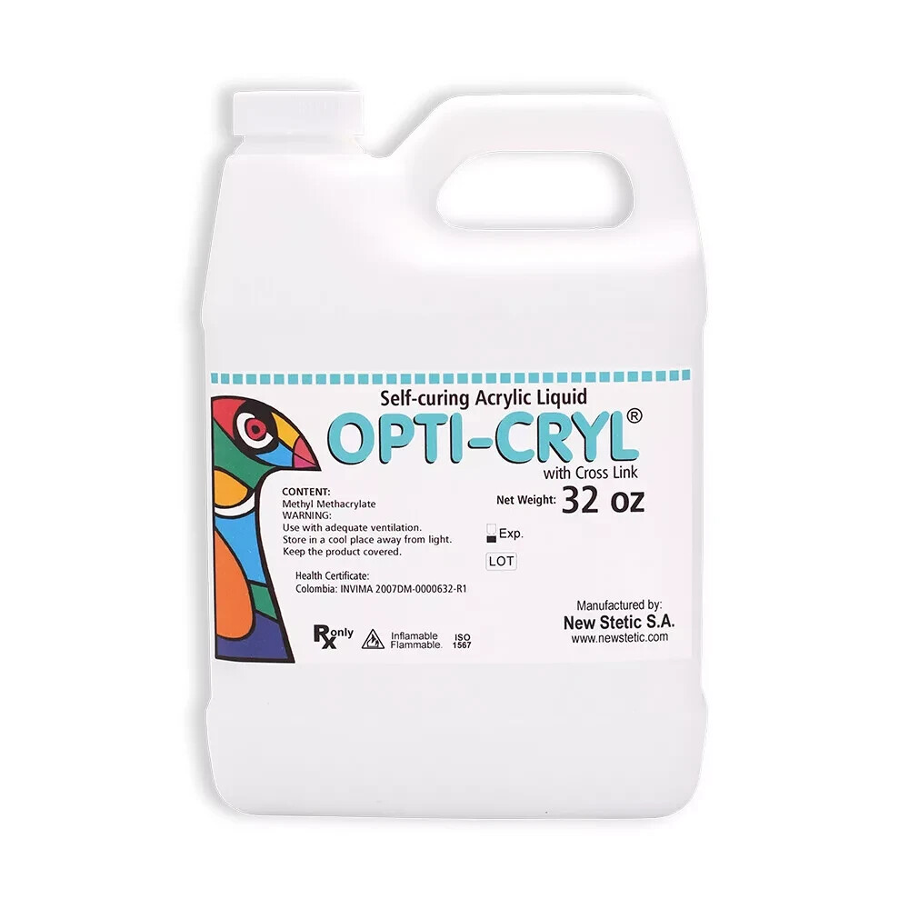 OPTI-CRYL Self-Curing Acrylic 32oz Liquid Monomer Dental Lab Material