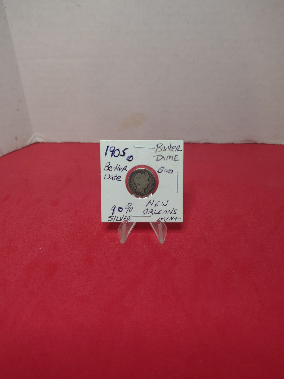 1905 New Orleans Barber Dime Good Condition Better Date 90 Percent Silver