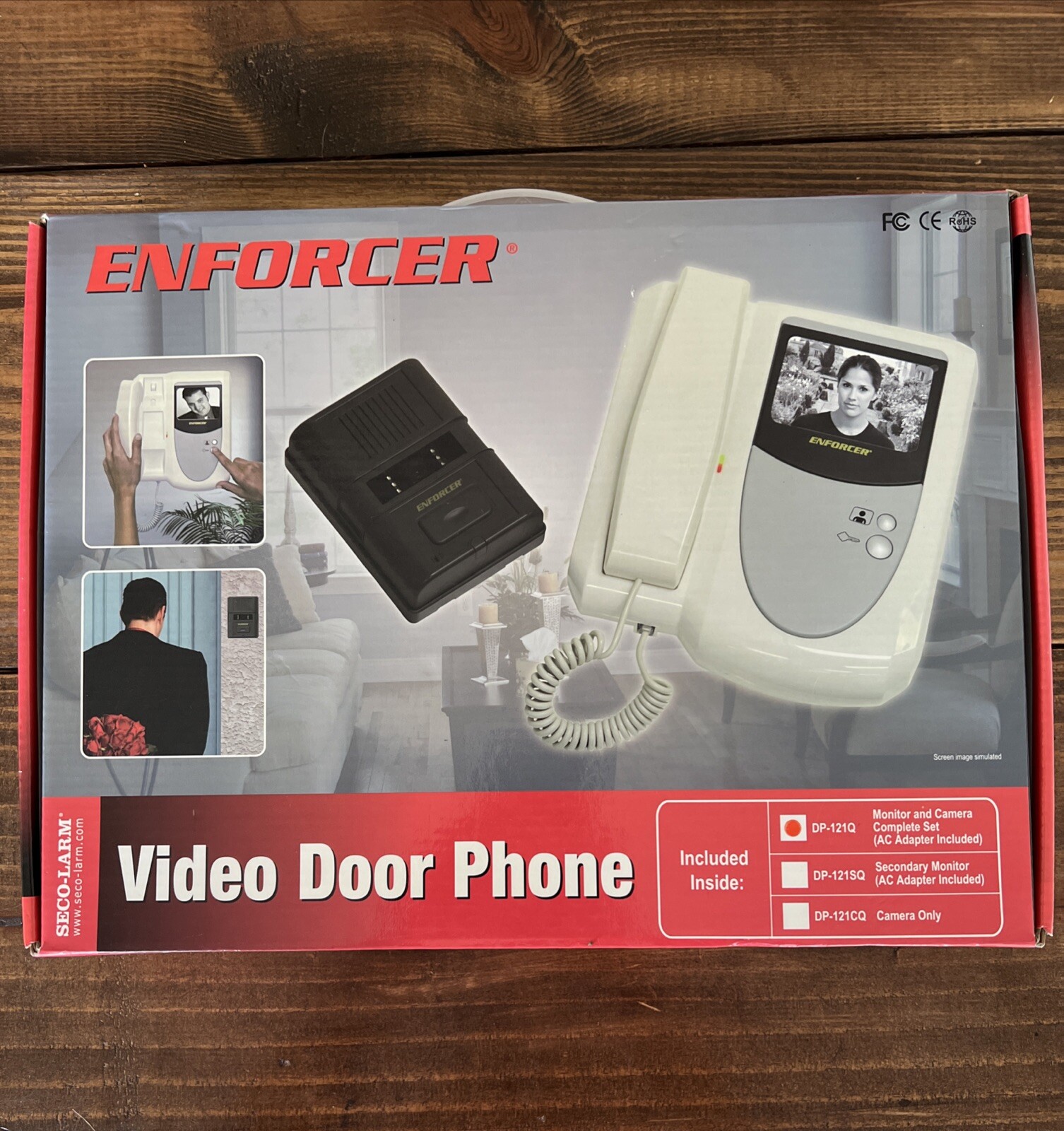 Seco-Larm Enforcer VTG Wired Video Door Phone Monitor & Camera Kit NEW DP-121Q