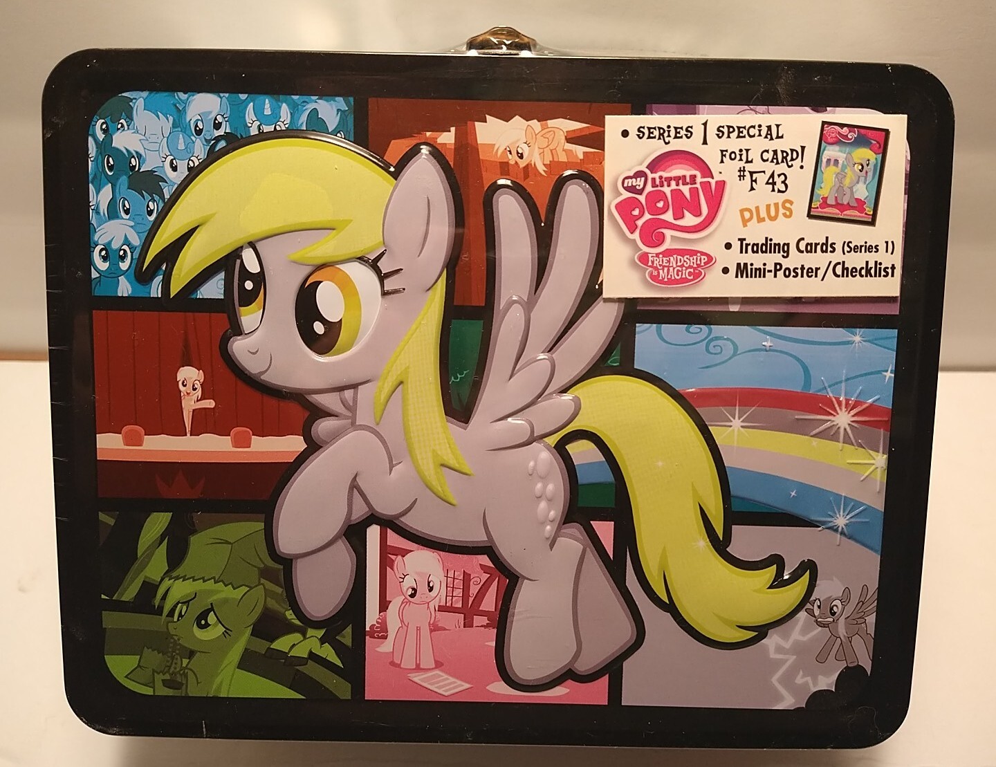 SEALED My Little Pony Hooves Derpy Metal Lunchbox Series 1  F 43 Foil Card 2013
