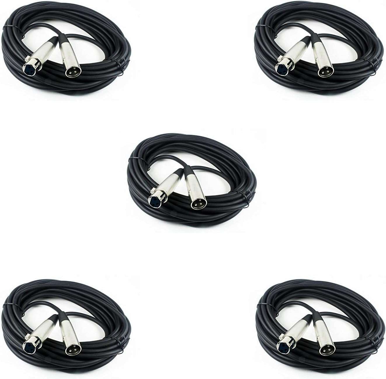 CBI CABLES Microphone-Cables, 5-Pack (MLC20 5 Pack)