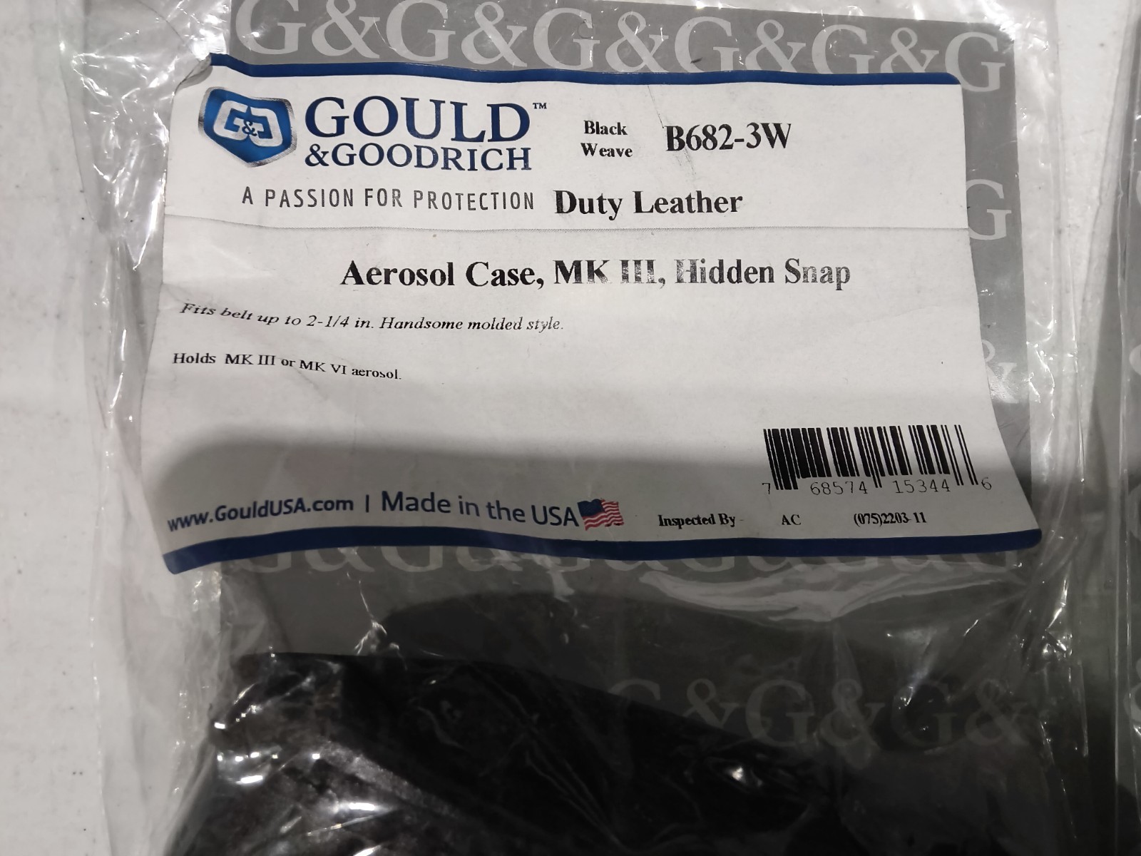 Lot of (10) Gould & Goodrich B682-3W Duty Leather Aerosol Case MKIII, Blk Weave