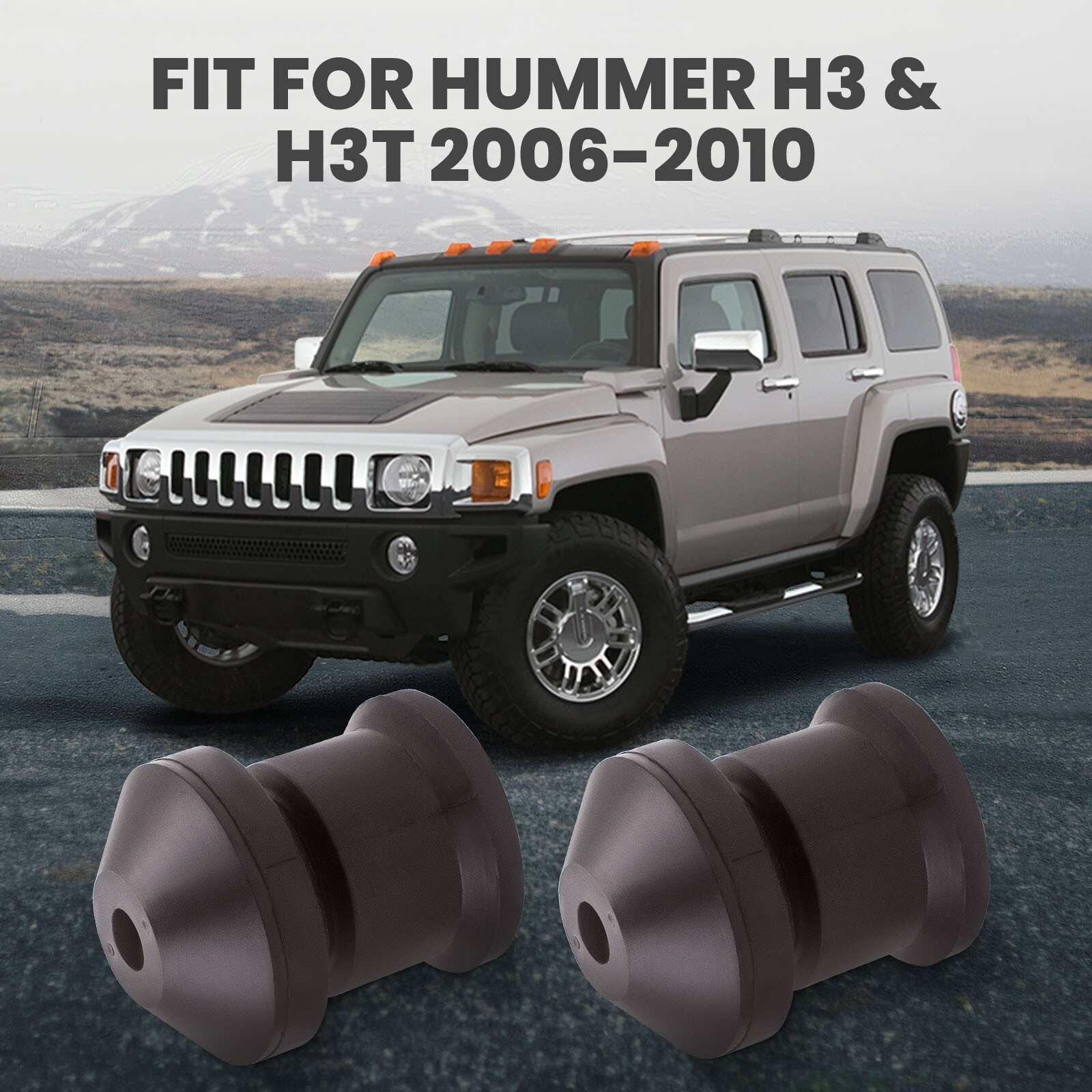 Pair Front Suspension Bump Stops Bumper for Hummer H3 & H3T 2006-2010