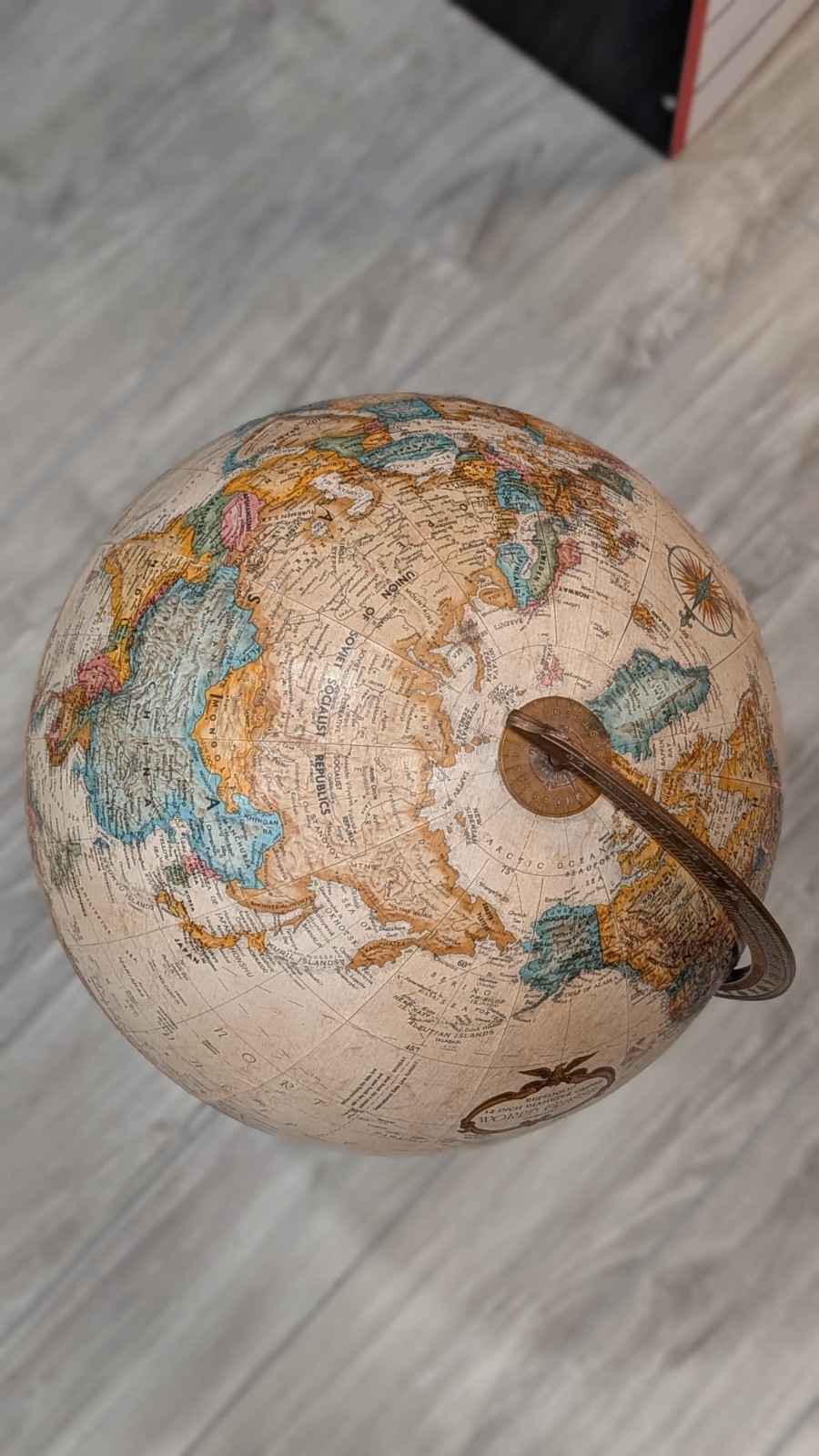 Vintage Replogle 12” World Classic Series Globe Raised Relief Mid-century Map