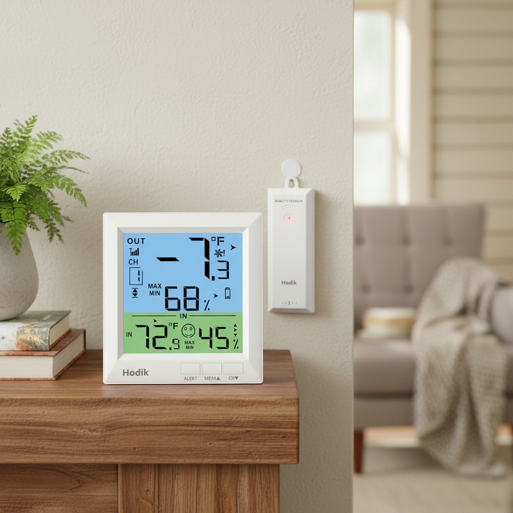 Refrigerator Thermometer with Freezer Alarm - Wireless Fridge Thermometer