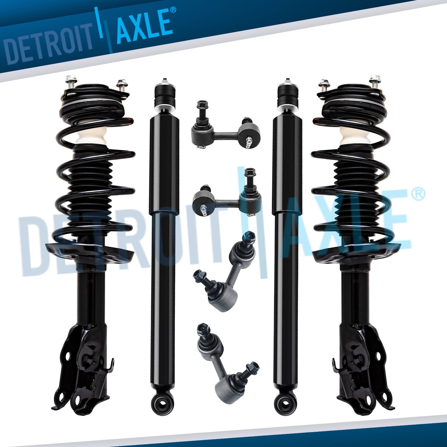 Front Struts w/Coil Spring Rear Shocks Sway Bars Kit for 2006 - 2011 Honda Civic