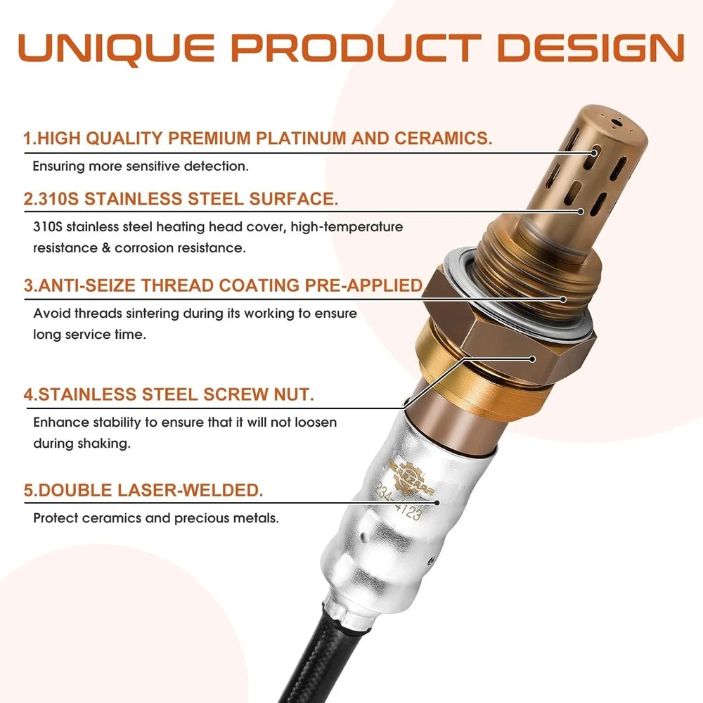 2Pcs Oxygen O2 Sensor Upstream Downstream Compatible with Honda Civic 2001-2005