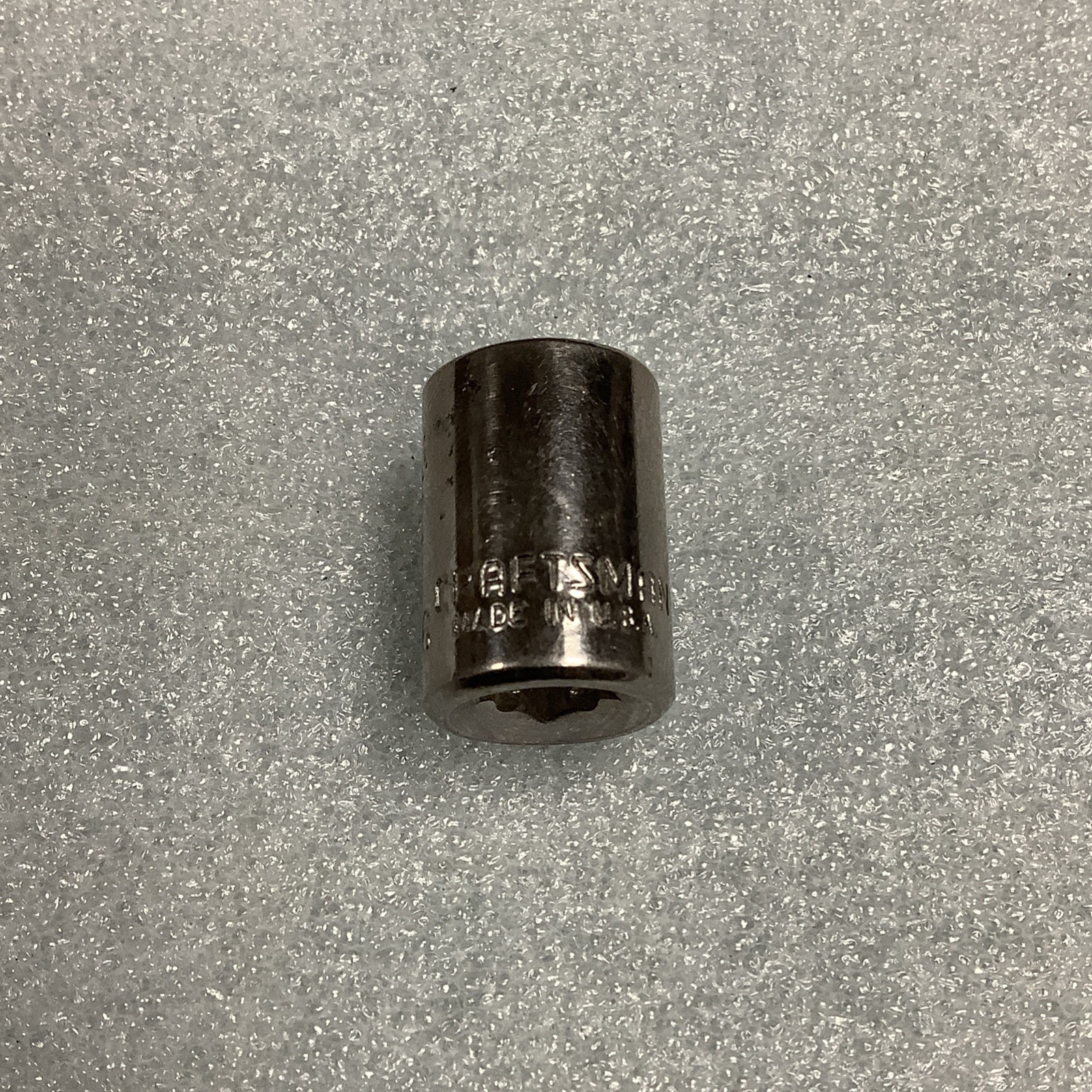 Vintage Craftsman G1 43498 7/16” Six Point 1/4” Drive Socket. USA