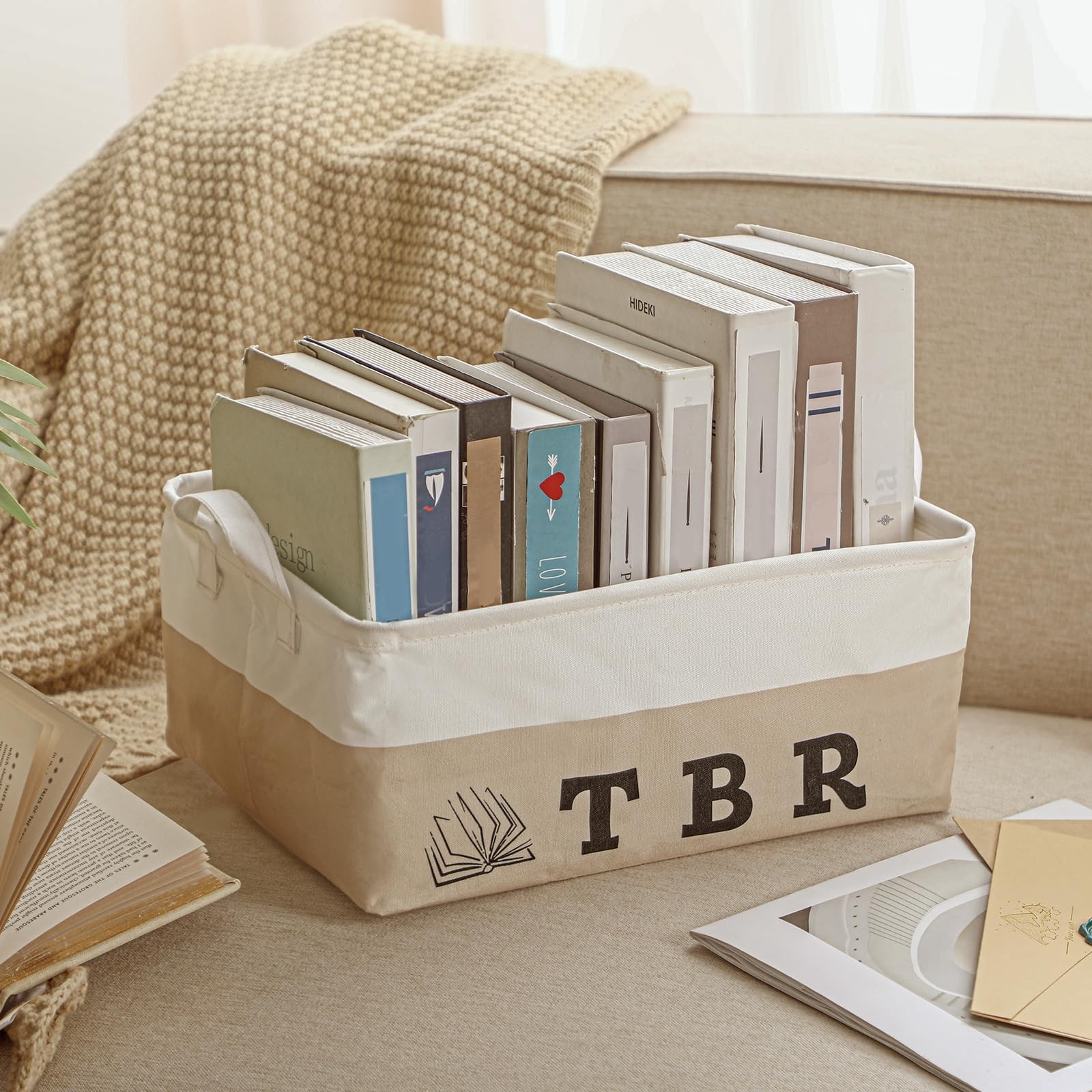 2 PCS TBR Book Storage Basket To Be Read List Organizer Bin Student Gift