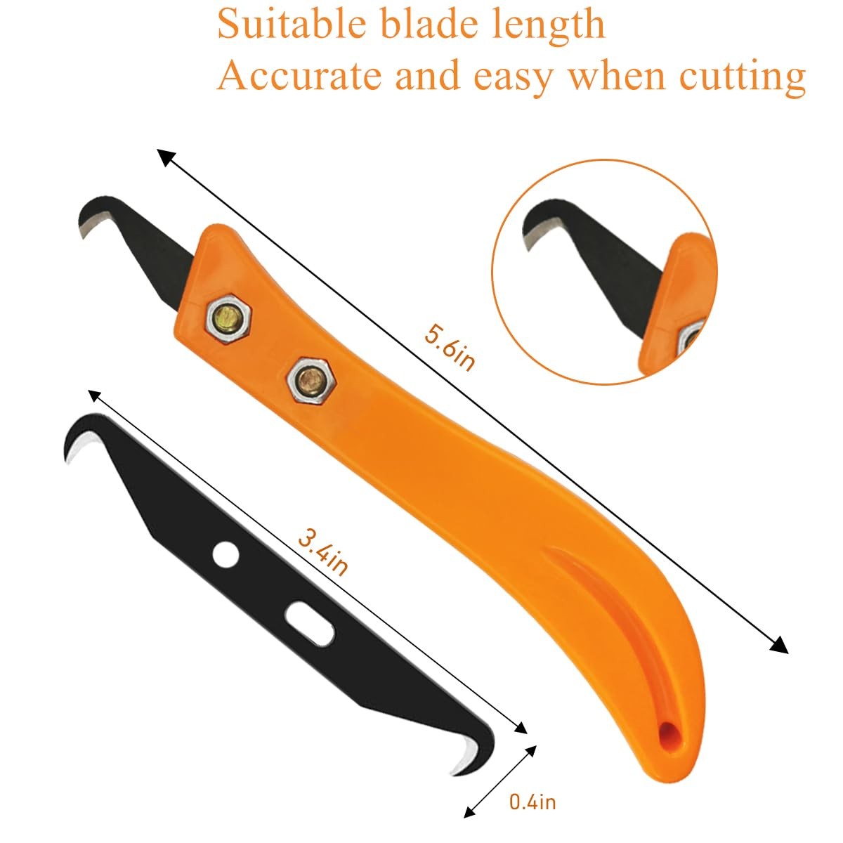 Hook Blade Utility Knife with Blades Golf Grip Removal Tool Hook Knife Utility