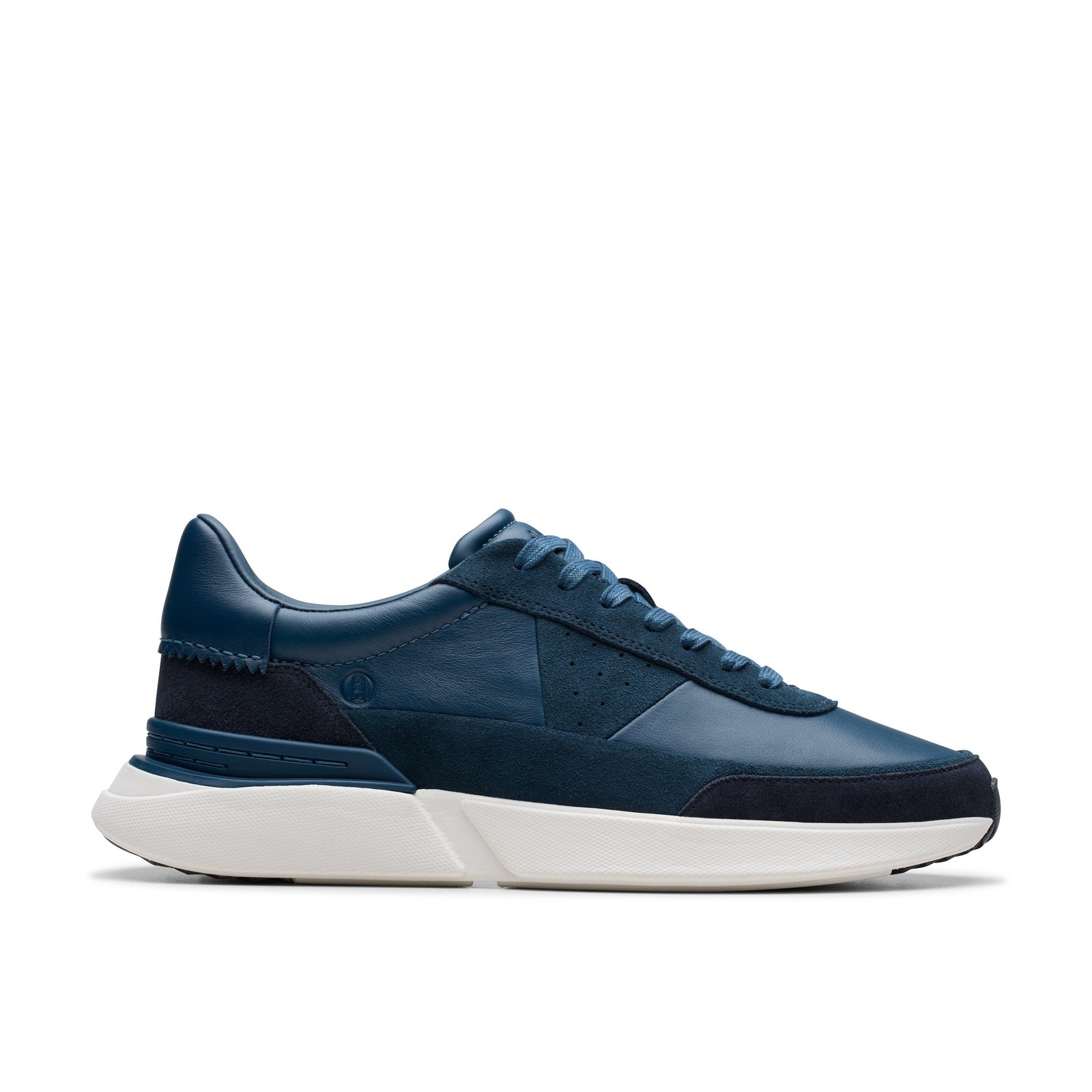 Clarks Mens Craft Pace Blue Leather Active  Shoes