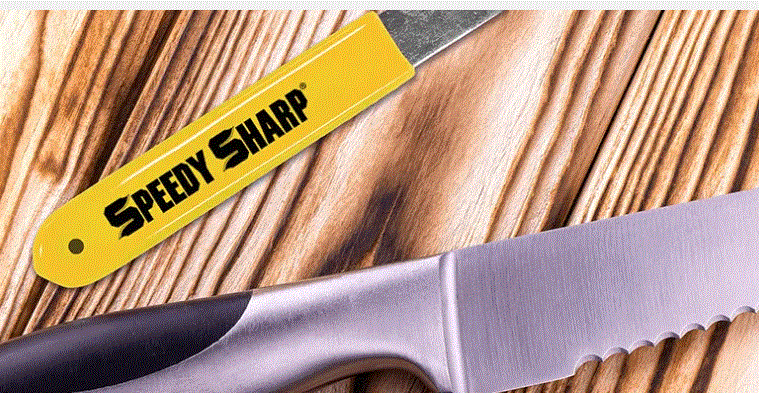 "The Original" Speedy Sharp Carbide Sharpener, Knife Sharpener, blue (3 pack)