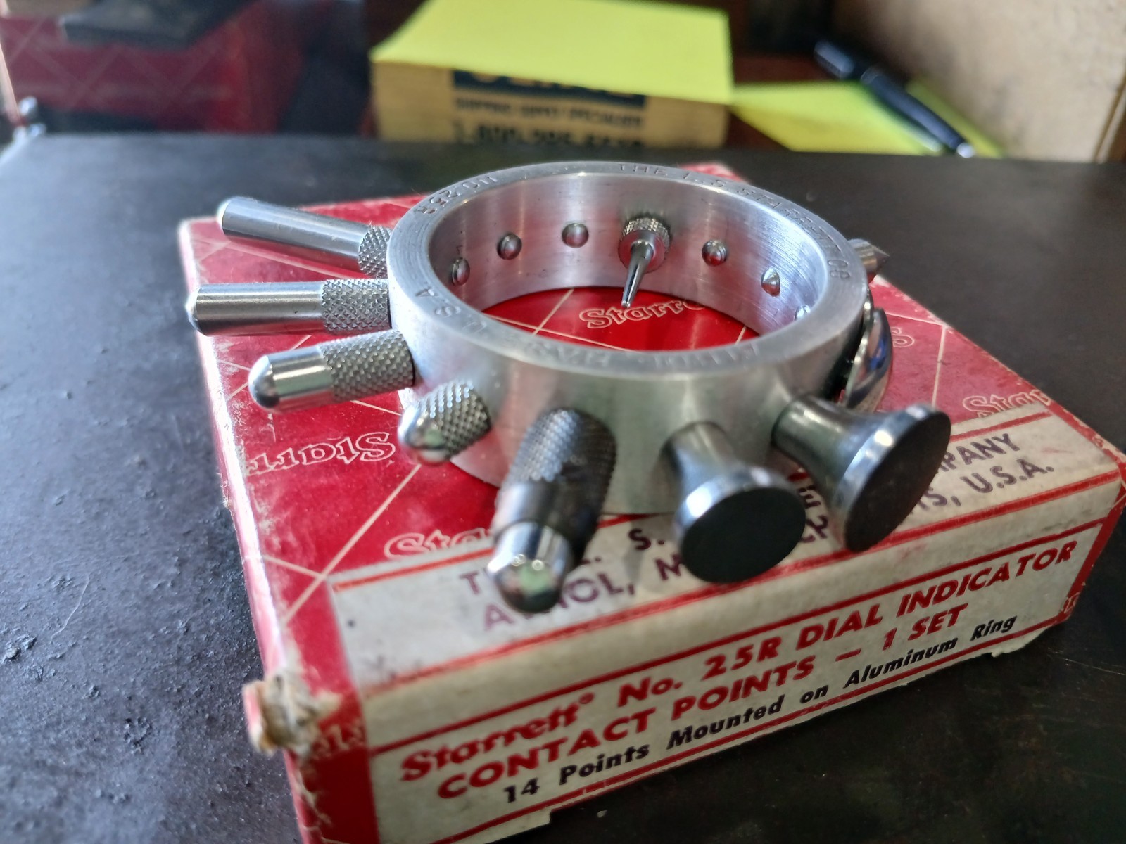 Starrett No. 25R Dial Indicator Contact Point Set Complete 14 points set- U.S.A.