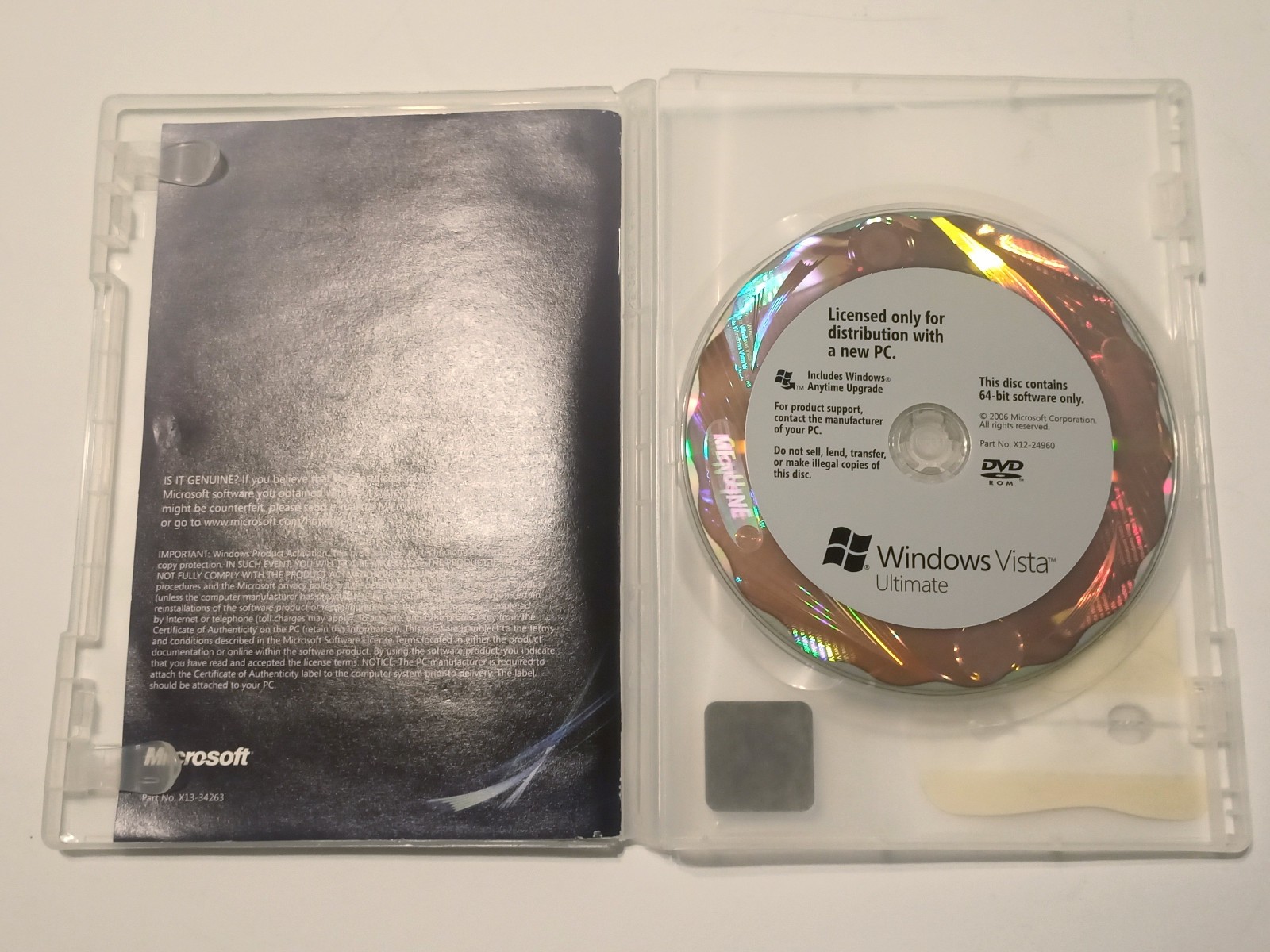 Microsoft Windows Vista Ultimate 64-bit DVD