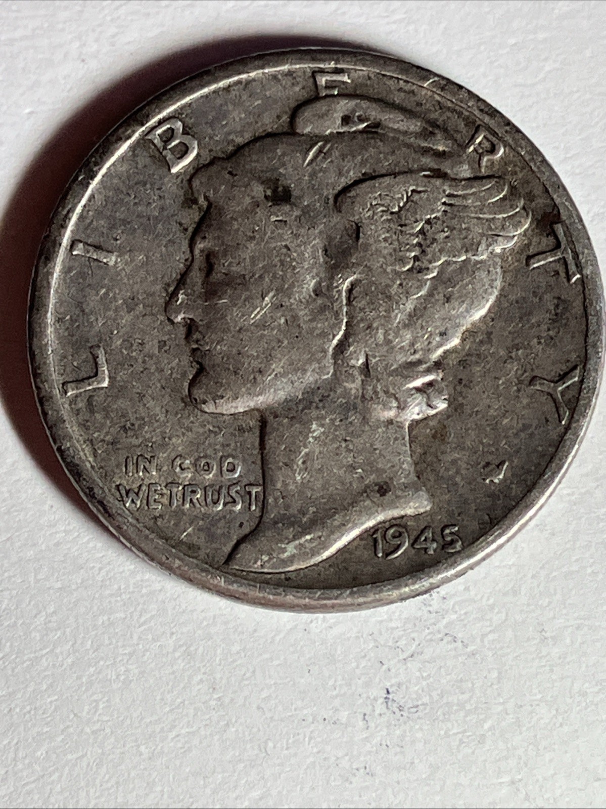 1945-W Mercury Silver Dime