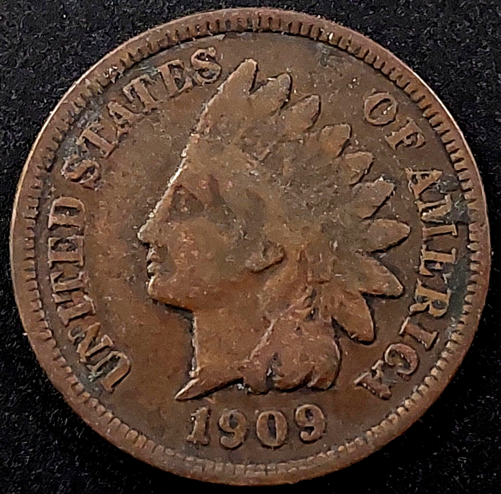 1909 Indian Head Cent! Last year of the series!