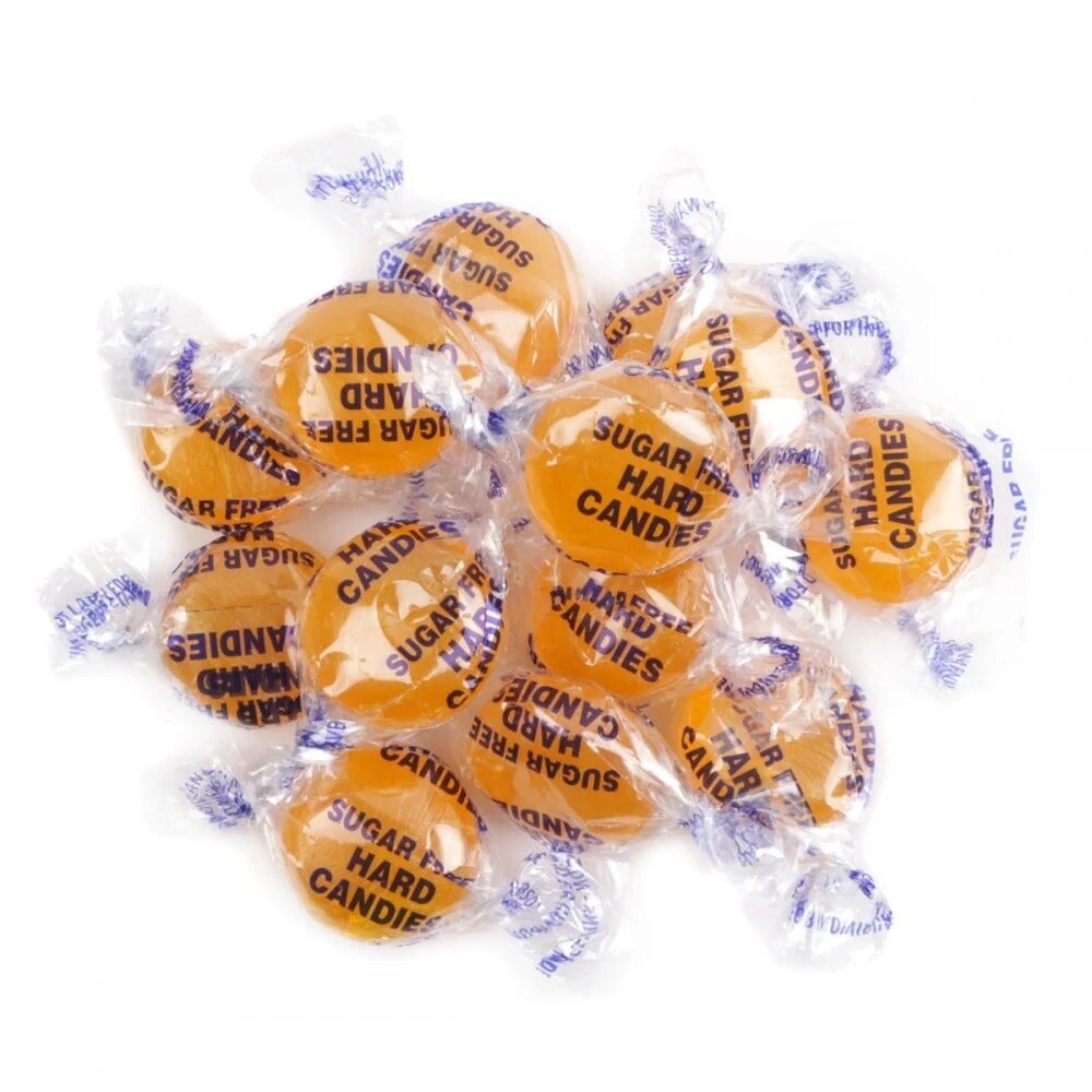 5 pounds SUGAR FREE Butterscotch Buttons Wrapped Hard Candy Arcor kosher keto