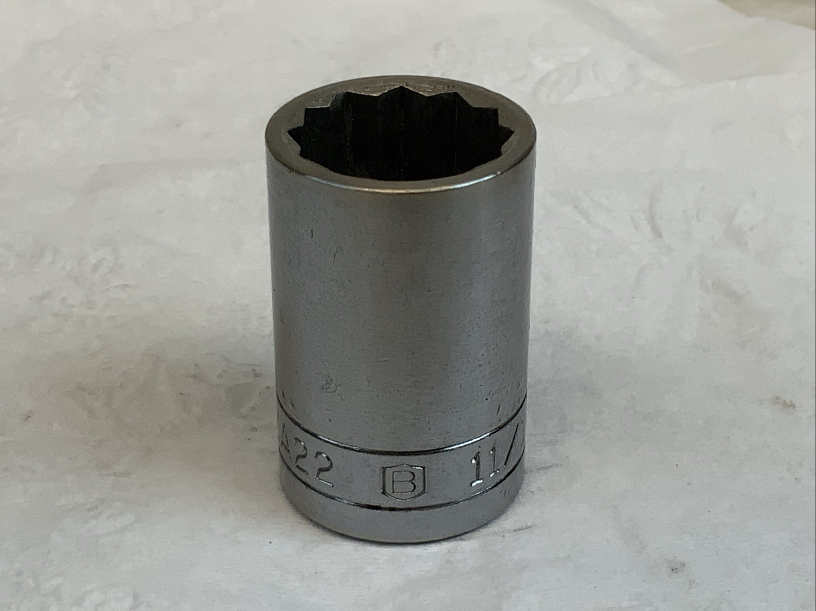 BONNEY  ZA22, 1/2 Drive 12pt Socket, Size 11/16”, USA Made