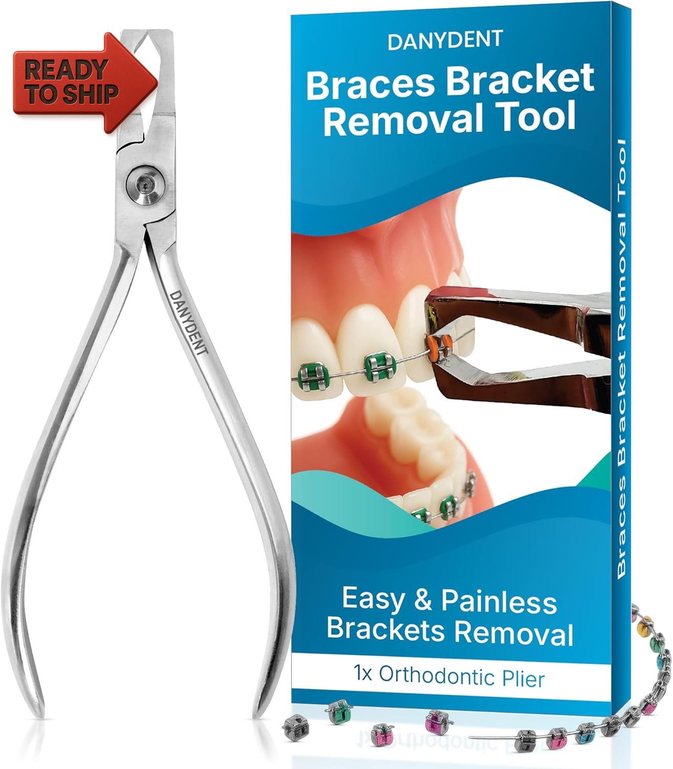 DANYDENT Bracket Remover for Braces – Orthodontic Braces Removal Tool Kit – Pro