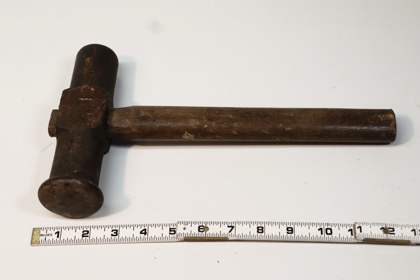 ✅ Vintage 5LB Rounding Hammer, Dogs Head End, Mushroom End, LOOSE HANDLE
