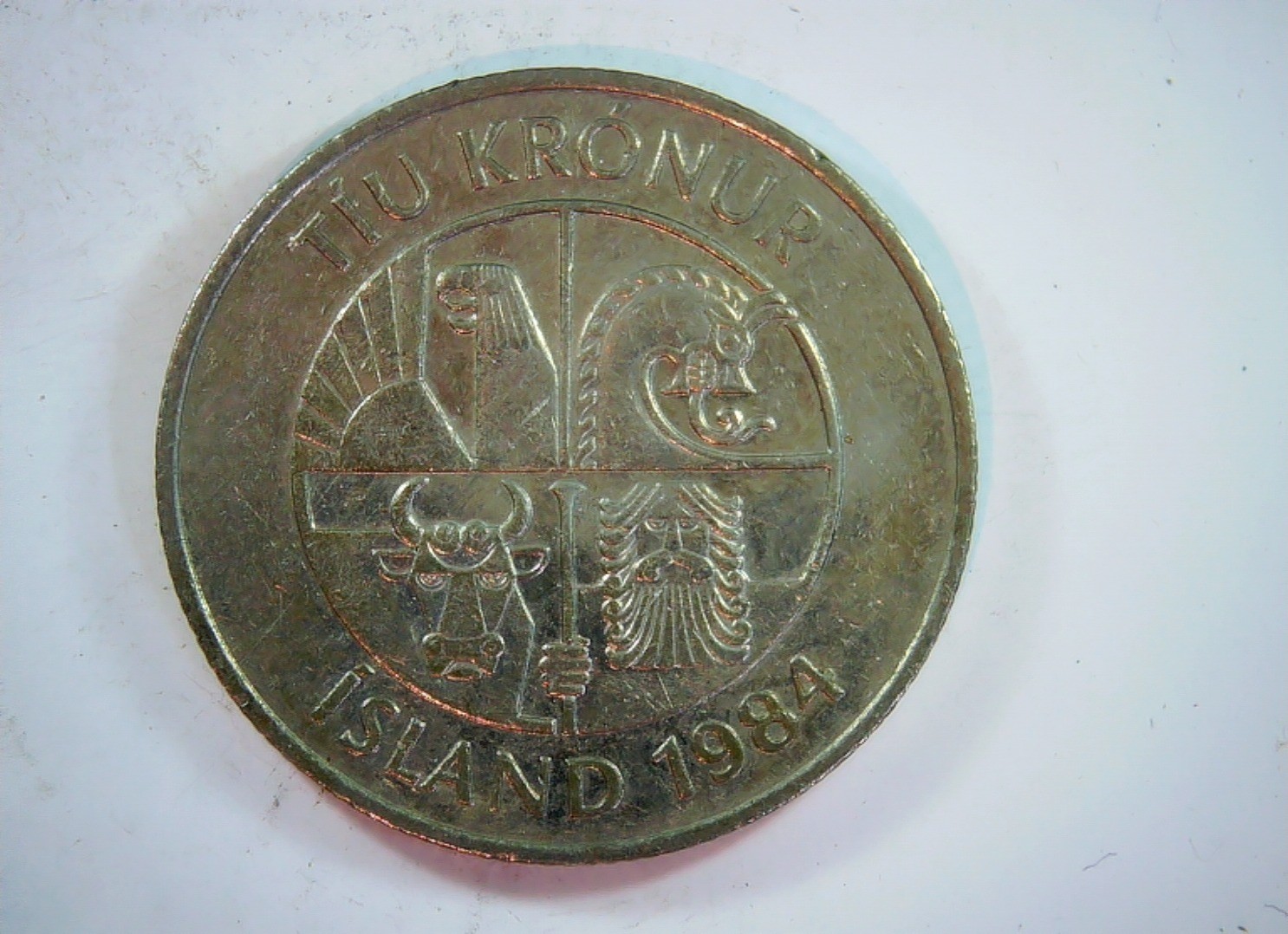Iceland 1984 10 Kronur Iceland 10 Kronur (capelin fish) Coin