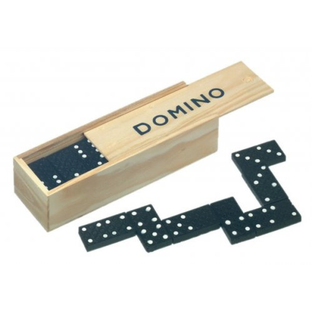 28 Piece Wooden Domino Set with Wooden Storage Box Adult Kids