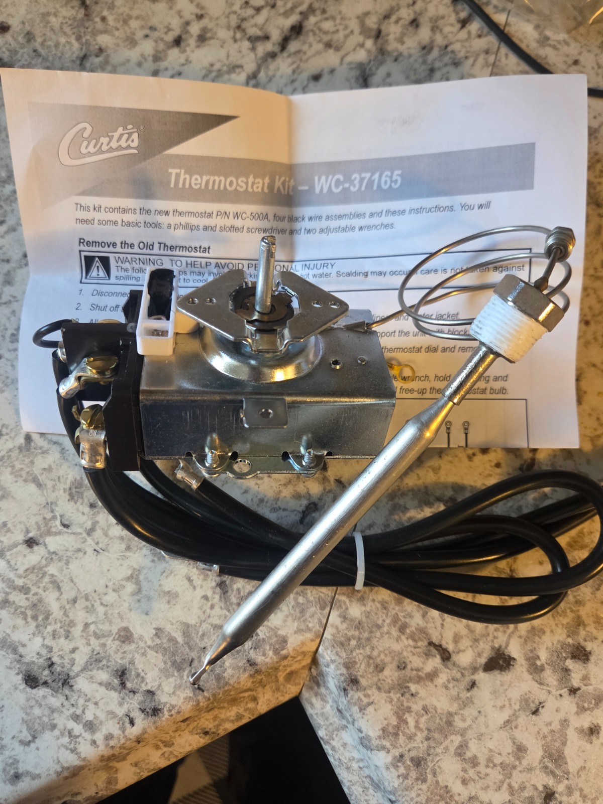 wilber curtis urn thermostat wc-37165 OEM