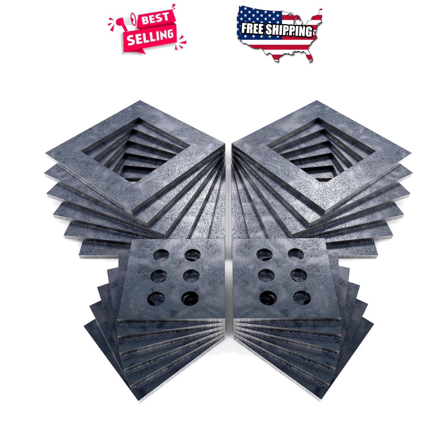 Welding Practice Kit 24pcs 1/8" 11 Gauge Steel Sheets Build Hollow Cubes Dice
