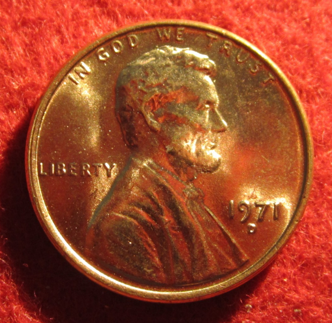 1971 D Lincoln Memorial Cent/Penny - Uncirculated - Red - Actual Coin C1227