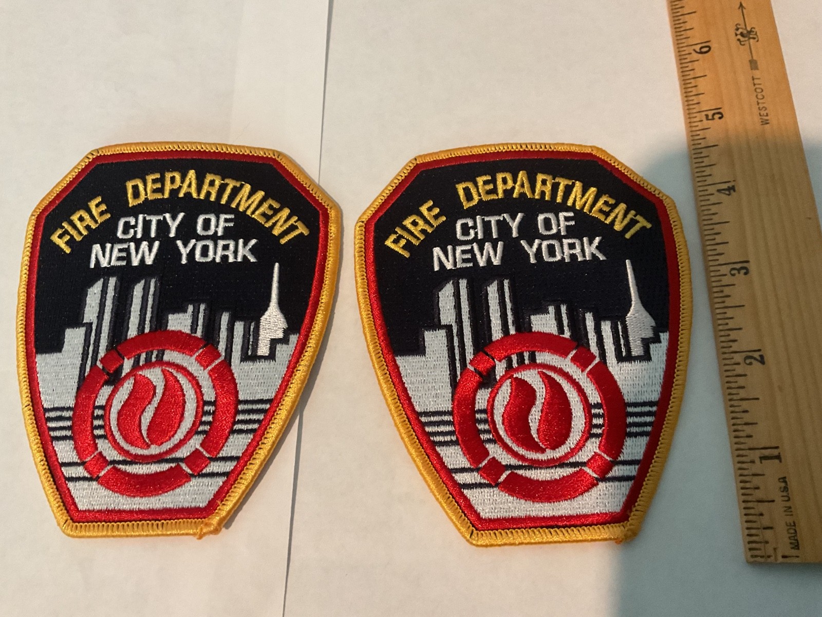 Fire Department City Of New York collectable patches 2 full size pieces new