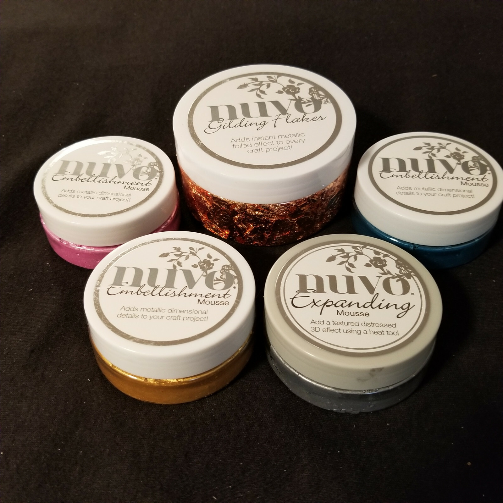 Tonic Studios: Nuvo - 1 Gilding Flakes & 4 Mousse (Embellishment & Expanding)