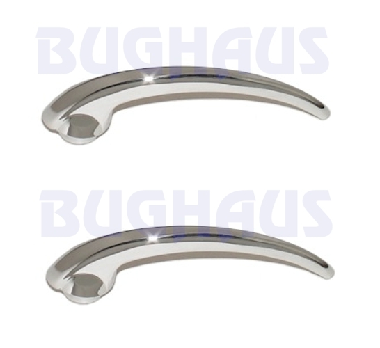 VW BEETLE BUS GHIA 356 INNER DOOR HANDLES - TRUE SHOW QUALITY - PAIR - FREE SHIP