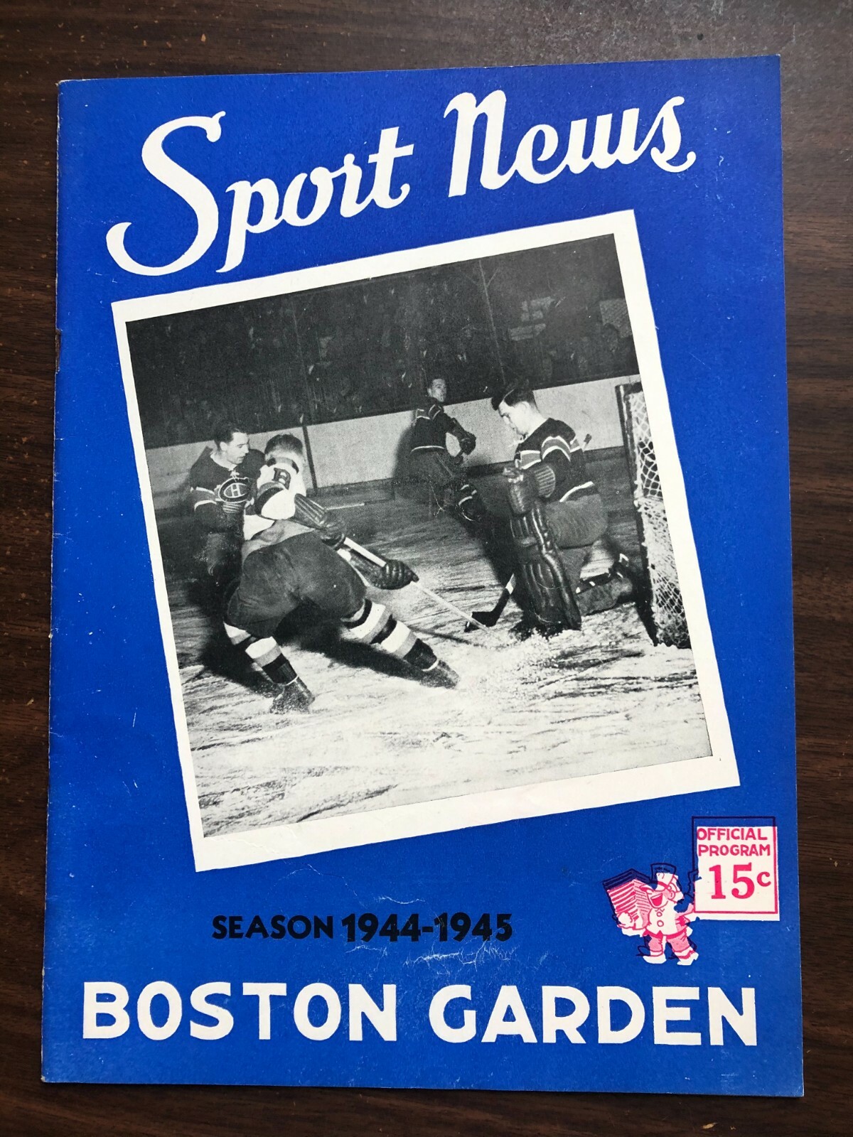 3/11/45 Boston Bruins vs Chicago Blackhawks NHL Hockey Program Very Clean