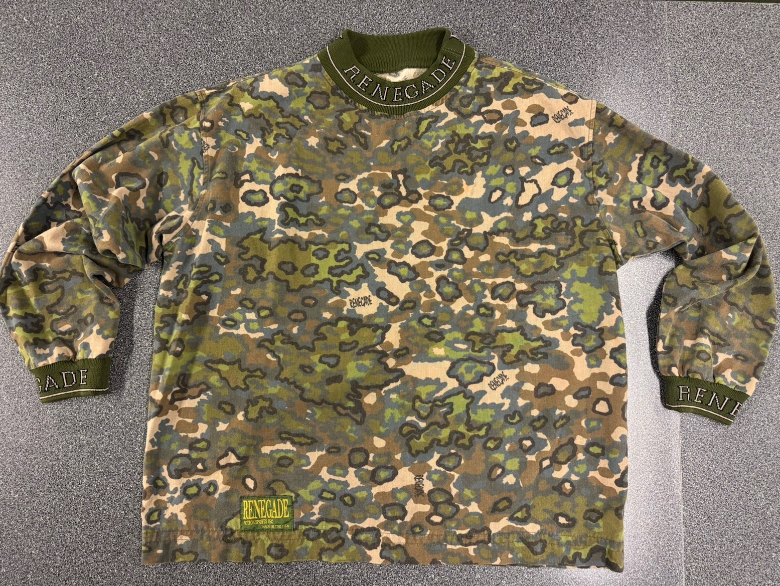 Smart Parts RENEGADE camo jersey: L #9 Roberts. Rare! Old School. Vintage.
