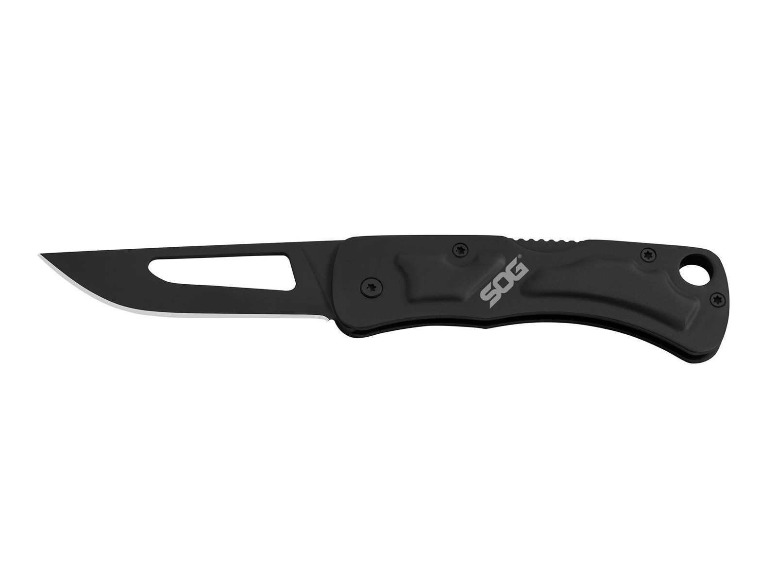 SOG Centi II Pocket Knife 2.1" Drop Point Stainless Steel Black Hardcase Blade