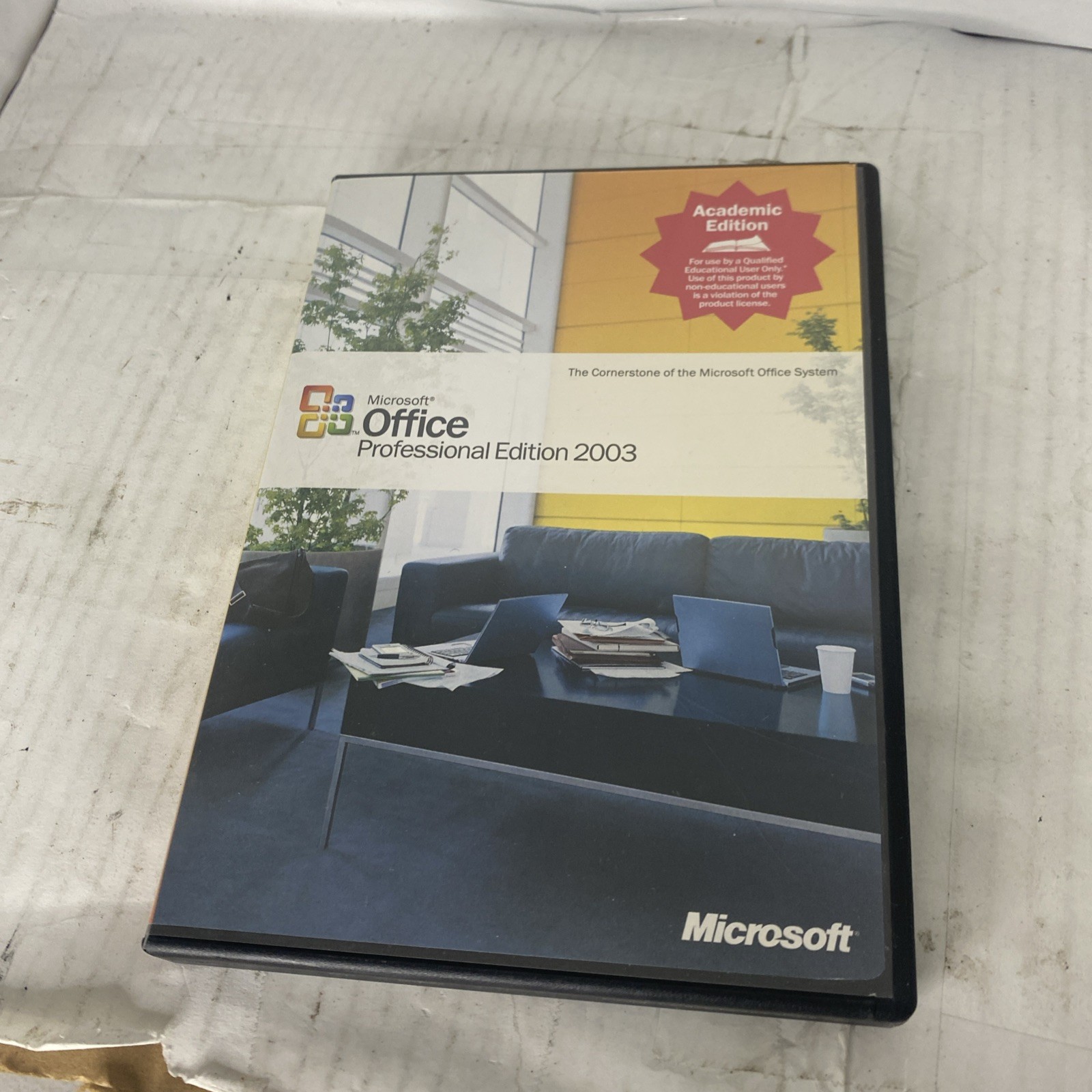 Vintage Software MICROSOFT OFFICE PROFESSIONAL 2003 ACADEMIC ED W/KEY USED